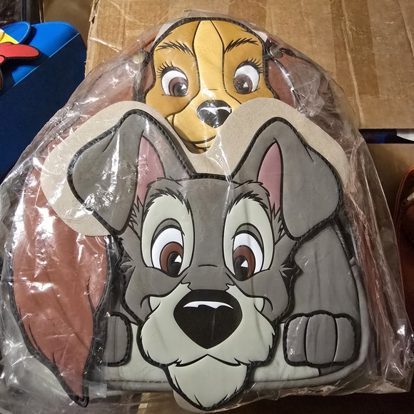 Disney Lady and the Tramp Pet Blanket - Brown and Gray